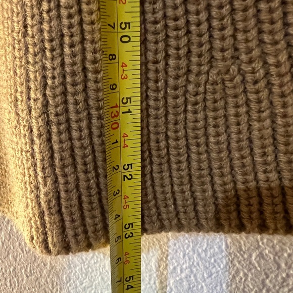 ZARA Knit Sweater Dress Camel Tan Maxi A-Line - Picture 5 of 8